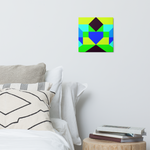 Metal prints Kaleidoscope Palette colors