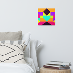 Metal prints Kaleidoscope Palette colors