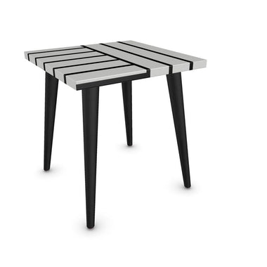 Light Gray Square Side Table