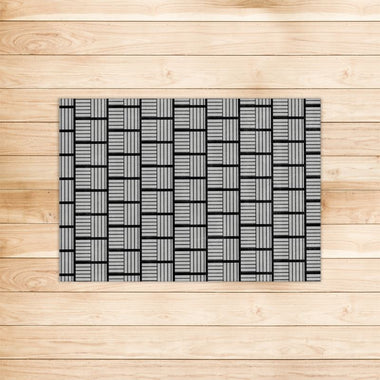 VH Two Panels Gray w/ Black Rug