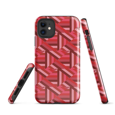 Tough Case for iPhone® Tiled Folded Reds