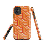 Tough Case for iPhone® Tiled Folded Oranges