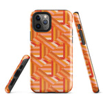 Tough Case for iPhone® Tiled Folded Oranges