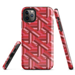 Tough Case for iPhone® Tiled Folded Reds