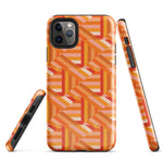 Tough Case for iPhone® Tiled Folded Oranges