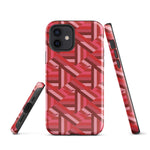 Tough Case for iPhone® Tiled Folded Reds