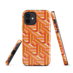 Tough Case for iPhone® Tiled Folded Oranges