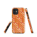 Tough Case for iPhone® Tiled Folded Oranges