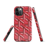 Tough Case for iPhone® Tiled Folded Reds