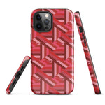 Tough Case for iPhone® Tiled Folded Reds