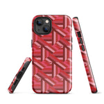 Tough Case for iPhone® Tiled Folded Reds