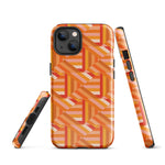 Tough Case for iPhone® Tiled Folded Oranges