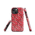 Tough Case for iPhone® Tiled Folded Reds