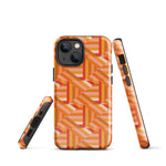 Tough Case for iPhone® Tiled Folded Oranges