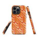 Tough Case for iPhone® Tiled Folded Oranges