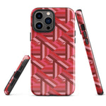 Tough Case for iPhone® Tiled Folded Reds