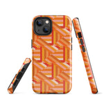 Tough Case for iPhone® Tiled Folded Oranges