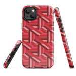 Tough Case for iPhone® Tiled Folded Reds