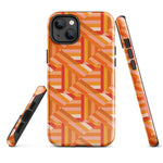 Tough Case for iPhone® Tiled Folded Oranges