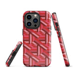 Tough Case for iPhone® Tiled Folded Reds