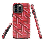 Tough Case for iPhone® Tiled Folded Reds