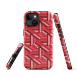 Tough Case for iPhone® Tiled Folded Reds