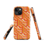 Tough Case for iPhone® Tiled Folded Oranges