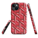 Tough Case for iPhone® Tiled Folded Reds