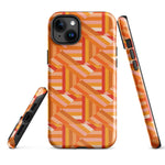 Tough Case for iPhone® Tiled Folded Oranges