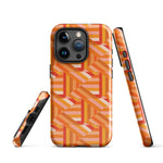 Tough Case for iPhone® Tiled Folded Oranges