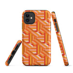 Tough Case for iPhone® Tiled Folded Oranges