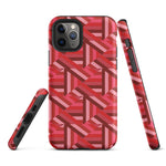 Tough Case for iPhone® Tiled Folded Reds