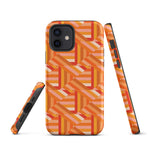 Tough Case for iPhone® Tiled Folded Oranges