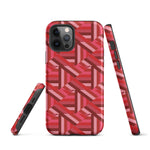 Tough Case for iPhone® Tiled Folded Reds