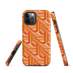 Tough Case for iPhone® Tiled Folded Oranges