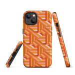 Tough Case for iPhone® Tiled Folded Oranges