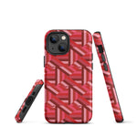 Tough Case for iPhone® Tiled Folded Reds