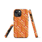 Tough Case for iPhone® Tiled Folded Oranges