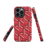 Tough Case for iPhone® Tiled Folded Reds