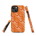 Tough Case for iPhone® Tiled Folded Oranges