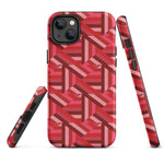 Tough Case for iPhone® Tiled Folded Reds