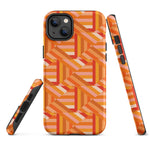 Tough Case for iPhone® Tiled Folded Oranges