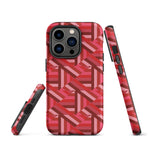 Tough Case for iPhone® Tiled Folded Reds