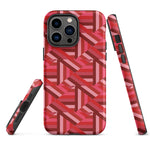 Tough Case for iPhone® Tiled Folded Reds