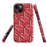 Tough Case for iPhone® Tiled Folded Reds