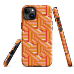 Tough Case for iPhone® Tiled Folded Oranges